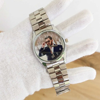 Gent's Custom Photo Watch- silver