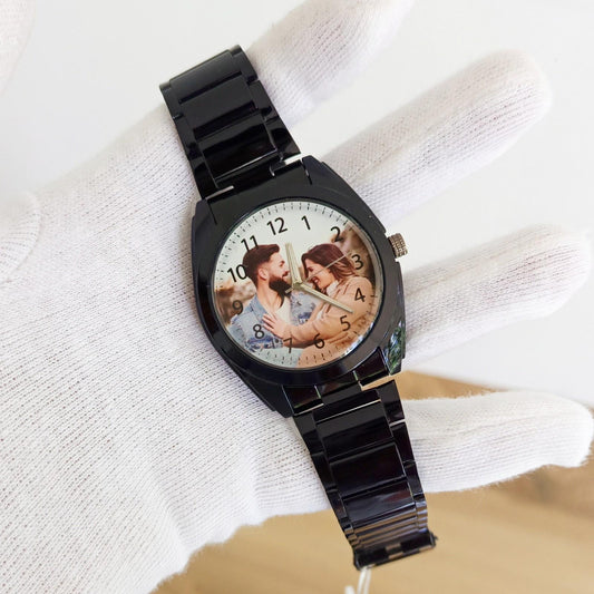 Gent's Custom Photo Watch - black