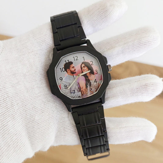 Gent's Custom Photo Watch - black