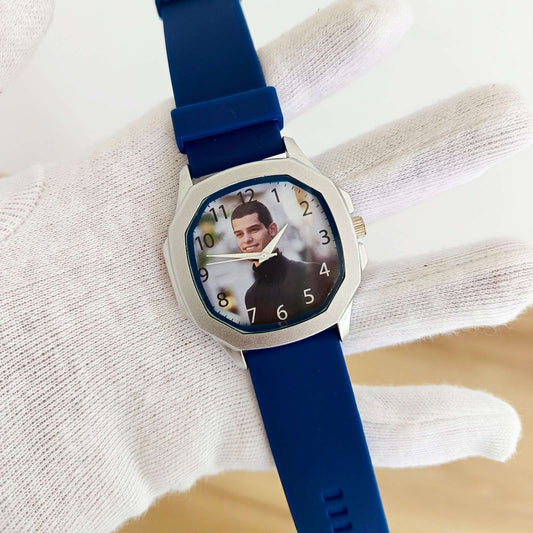 Gent's Custom Photo Watch- silicon strap