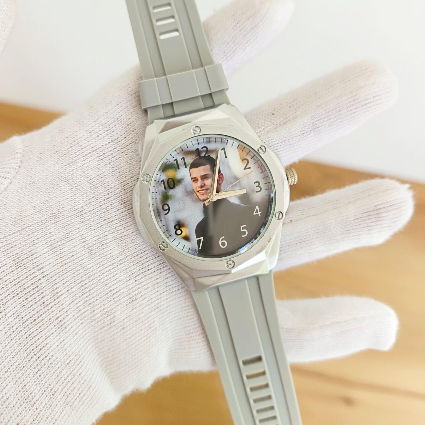 Gent's Custom Photo Watch- silicon strap