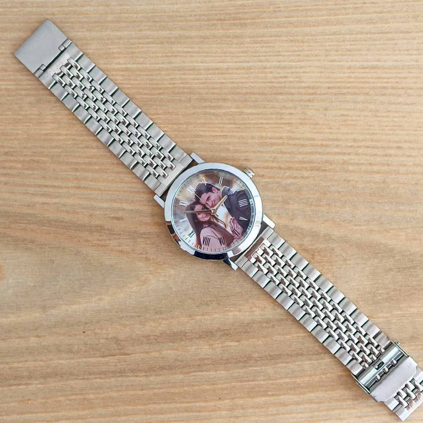 Gent's Custom Photo Watch - silver