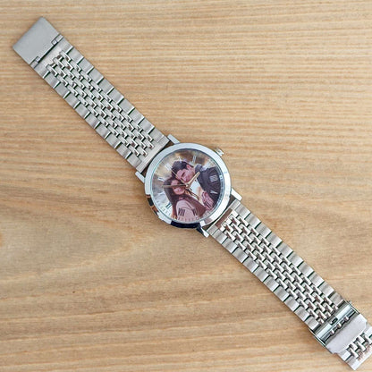Gent's Custom Photo Watch - silver