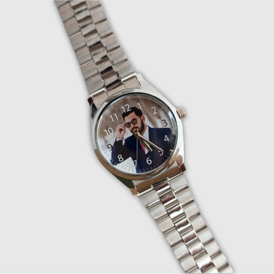 Gent's Custom Photo Watch- silver