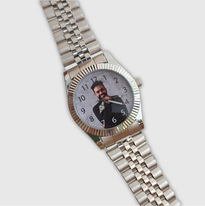 Gents Custom Photo Watch - silver