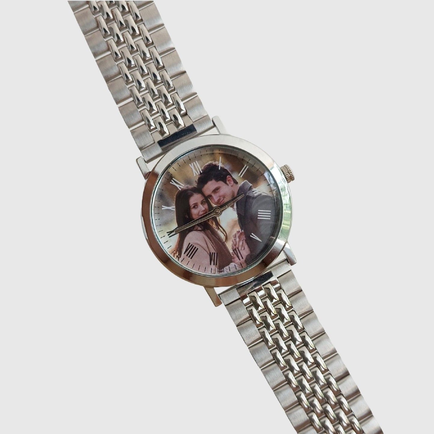 Gent's Custom Photo Watch - silver