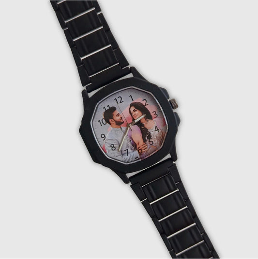 Gent's Custom Photo Watch - black